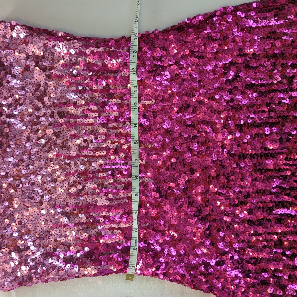 MANER Ombre Sequin Pink Racer Back Fully Lined Dress Size SMALL - Picture 7 of 10